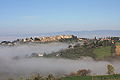 Sabine's hills throuth the fog.