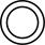 Circle double border black filling white.svg