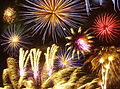Firework photomontage.