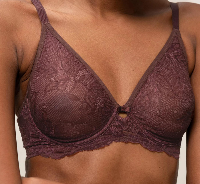 Podprsenka s kosticemi Amourette Charm W02 - Decadent Chocolate - čokoládová 7572 - TRIUMPH